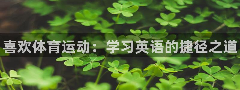 oety欧亿体育官网下载是干嘛的公司：喜欢体育运动：学习英语